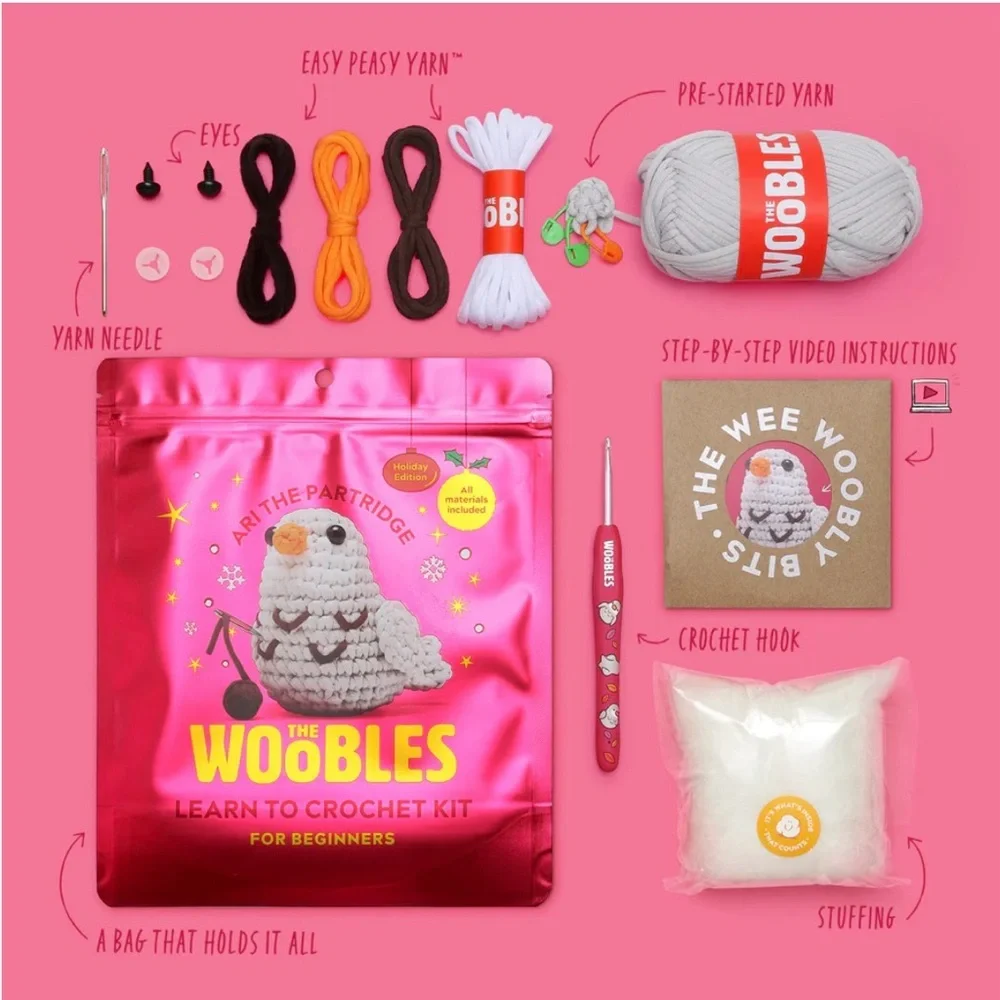 The Woobles A Partridge in a Pear  Tree Crocket Kit - Picture 7 of 8